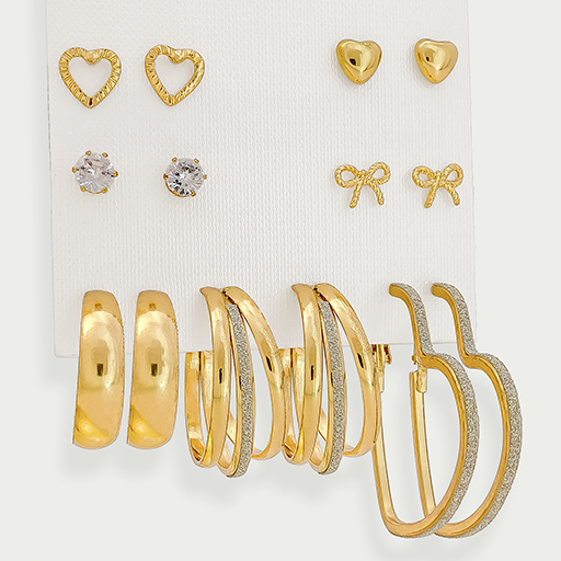 Set de Aretes Dorados