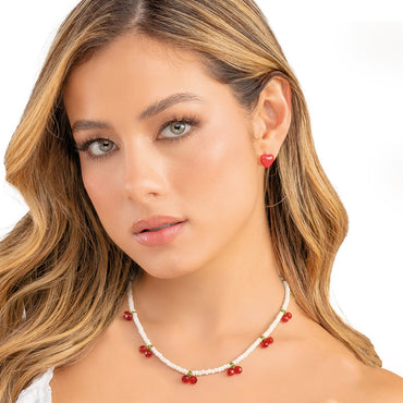 Collar Rojo Blanco
